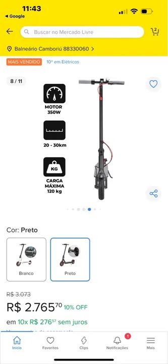 Patinete Elétrico Dobrável - Foto 4