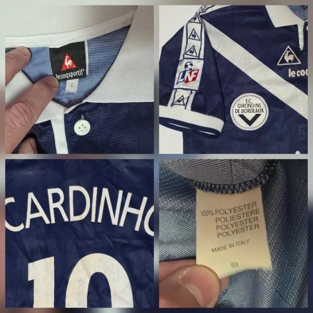 Maillot Girondins Bordeaux Papin 1997 Waiti Le Coq Sportif