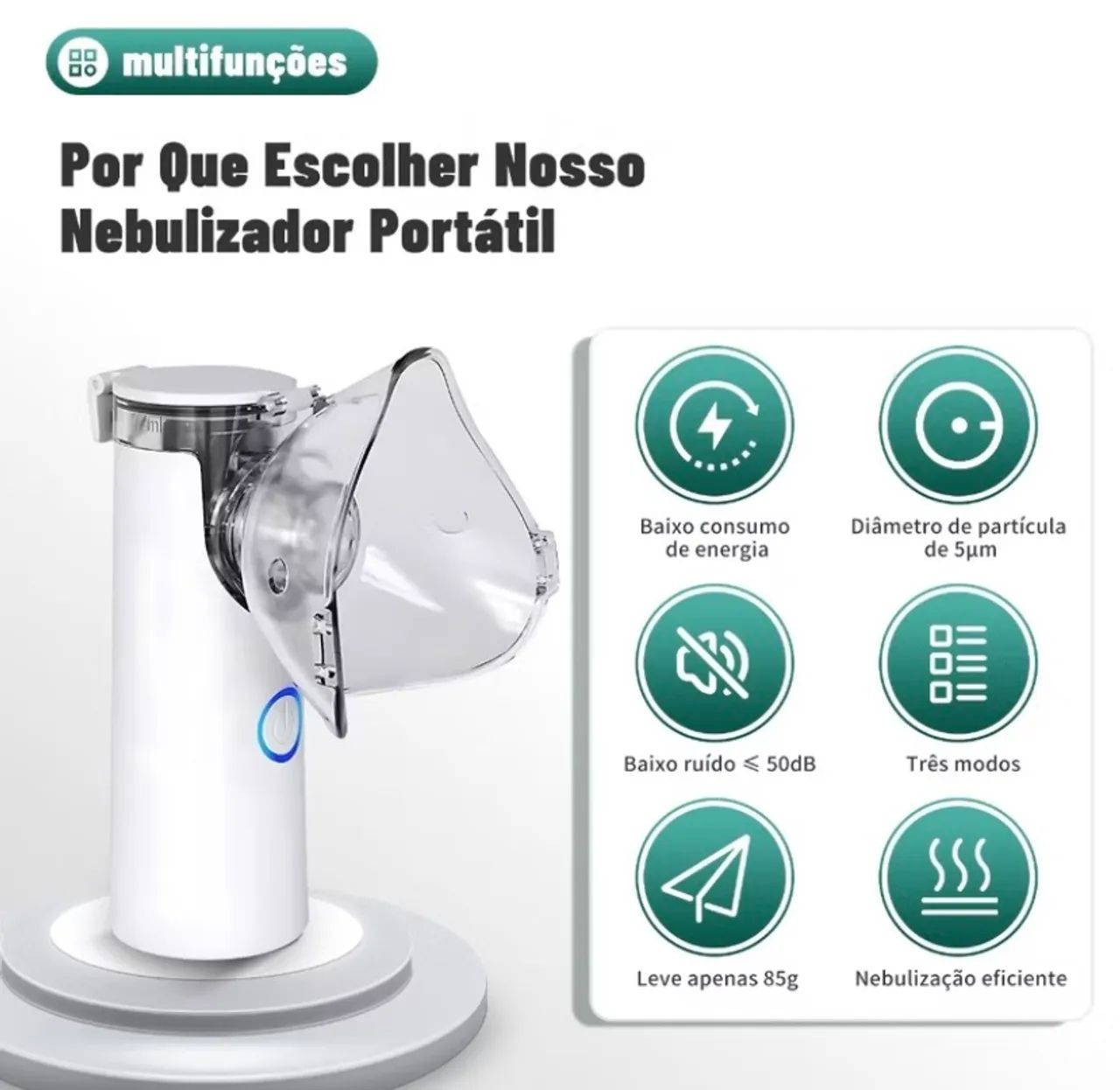 Inalador Portátil para Resfriado, Rinite, Asma e Mais! - Foto 3