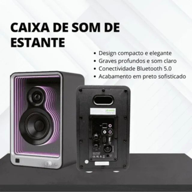 Caixa de Som de Estante Bluetooth com LED 100W Tomate MTS-2039 - Tomate - Foto 4