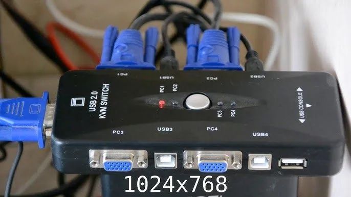 Switch Splitter KVM VGA 4 PC 1 tela - R$80,00 - Foto 4