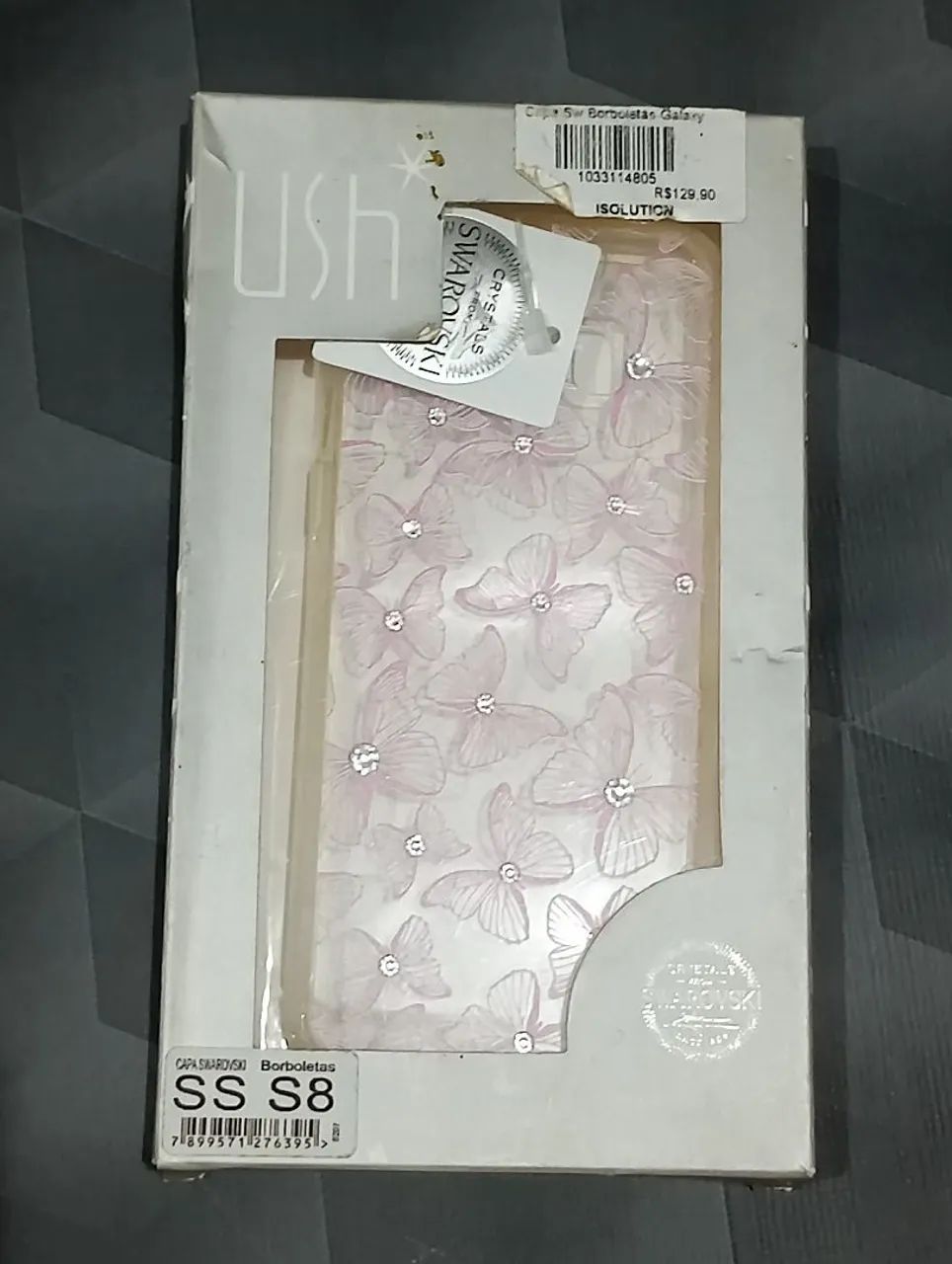 Capa Swarovski Borboletas para Samsung Galaxy S8 NOVA
