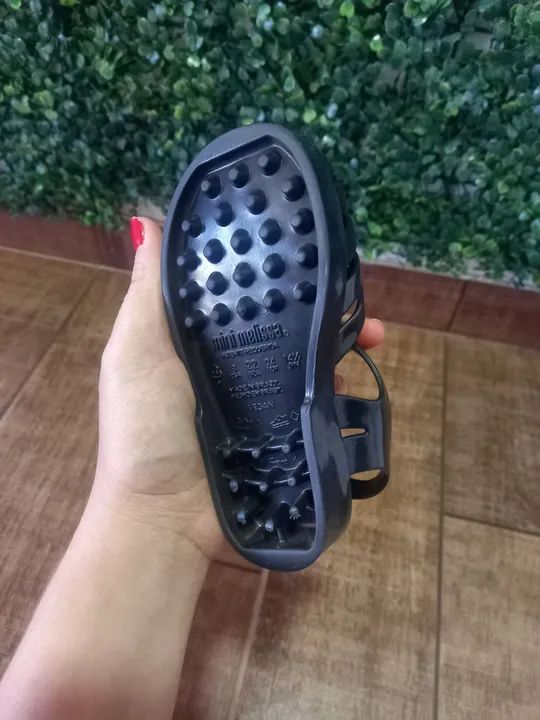 Sandálias de bebê Mini melissa Preta - Foto 4