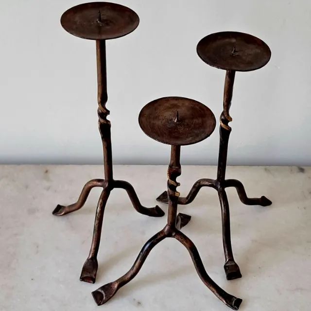 Trio de Castiçais de Ferro  - Foto 4