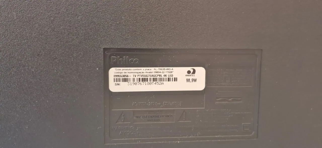 TV PHILCO 55 POLEGADAS COM LED QUEBRADO - Foto 3