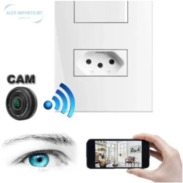 Tomada Com Câmera full HD Wi-fi Monitoramentopelo aplicativo