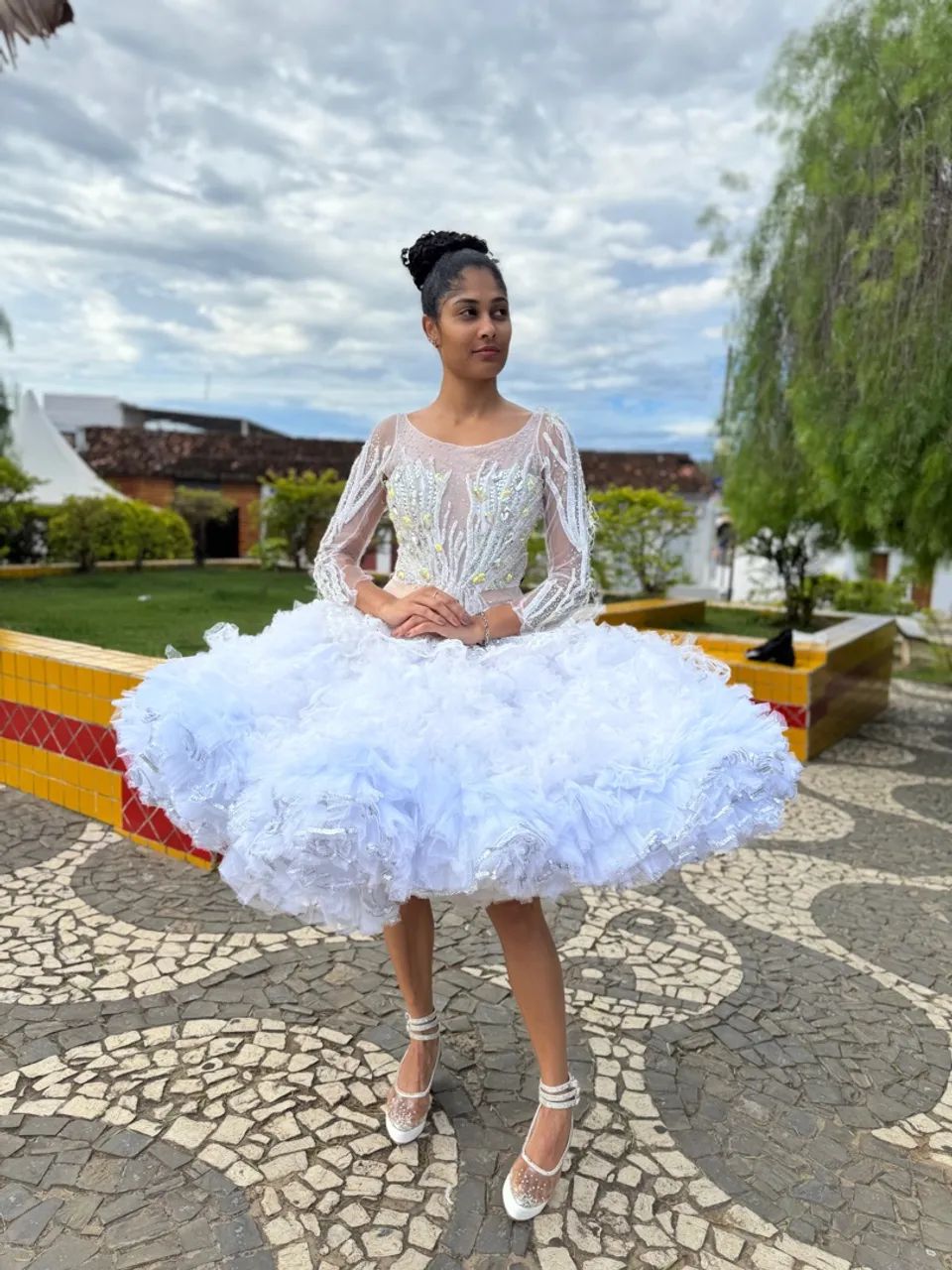 Vestido de noiva junina com pedrarias - Foto 4