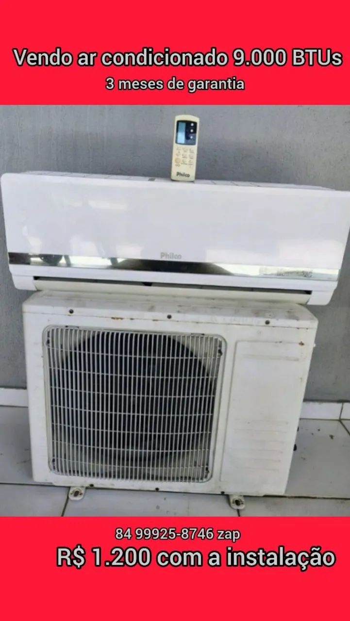 Vendo ar condicionado 9.000 BTUs