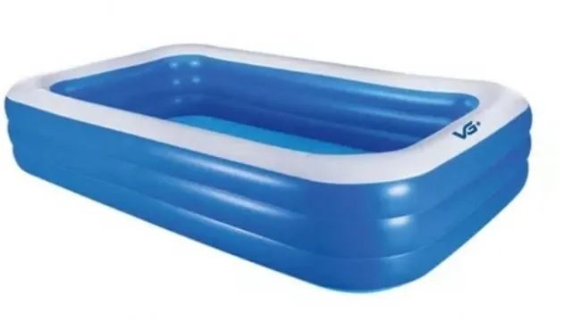  Piscina Inflável 1260 Litros Retangular Pvc
