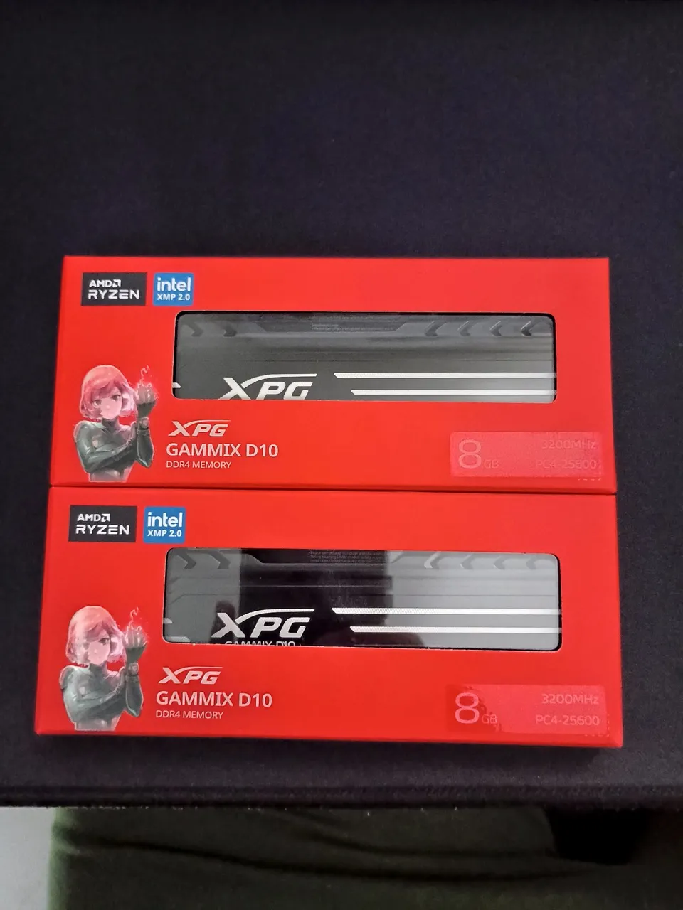 01 KIT Memória RAM XPG Gammix D10 DDR4 3200MHz 16GB (2X8GB)
