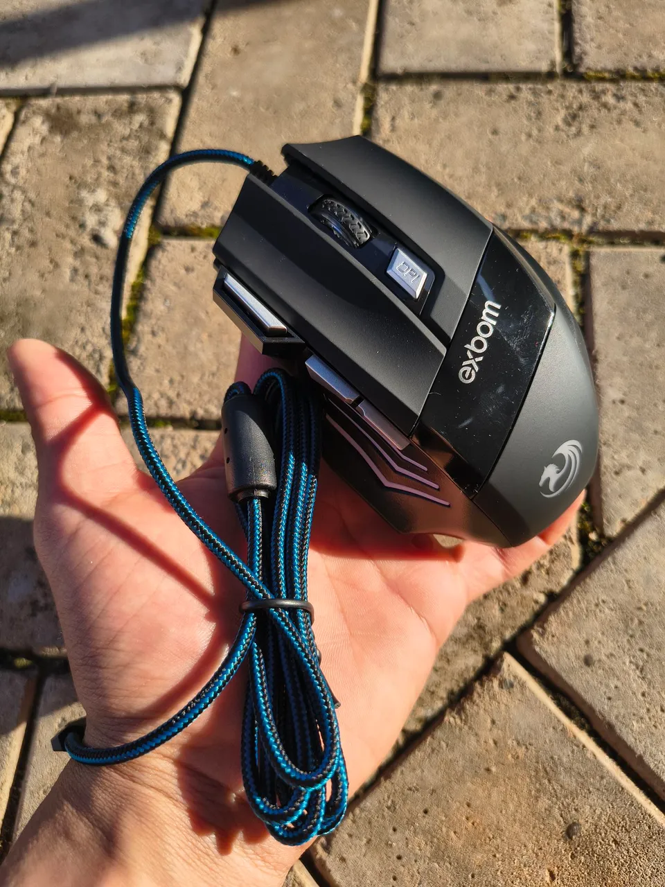 Mouse Gamer Exbom MS-G620 RGB - 3200 DPI, 7 Botões, USB, Cabo Reforçado