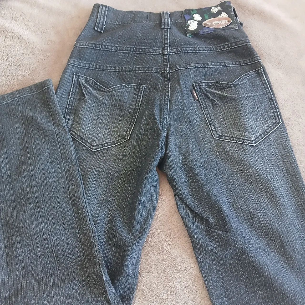 Calça Jeans Cinza Cintura Alta - Foto 2