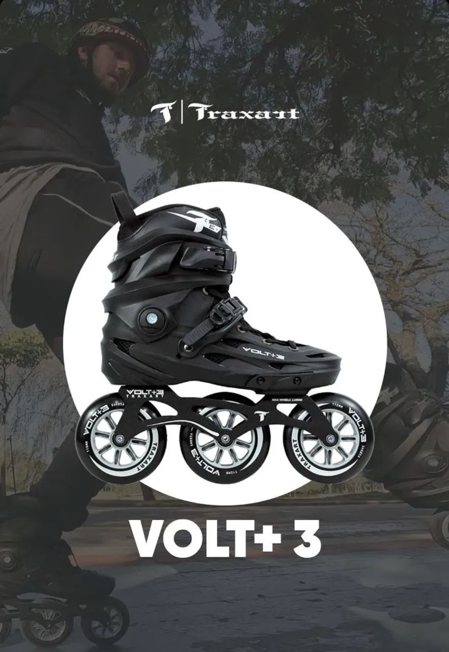 Patins Inline Traxart Volt+3 - Preto
