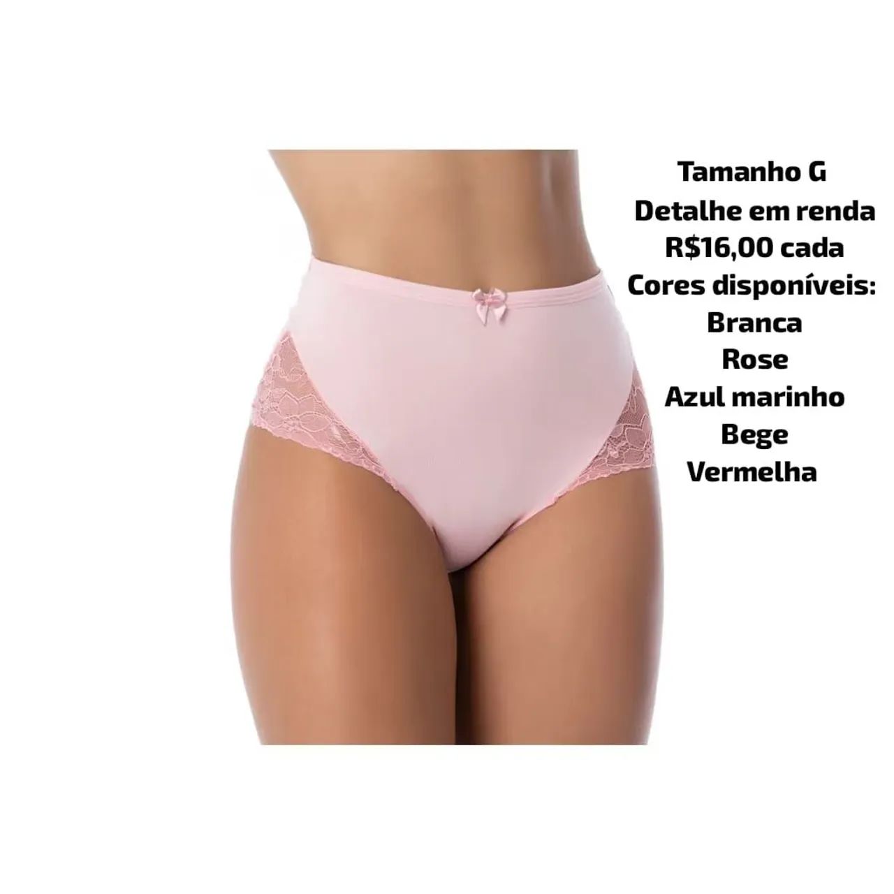 Calcinha pala alta detalhe em renda tamanho g e GG - Foto 4