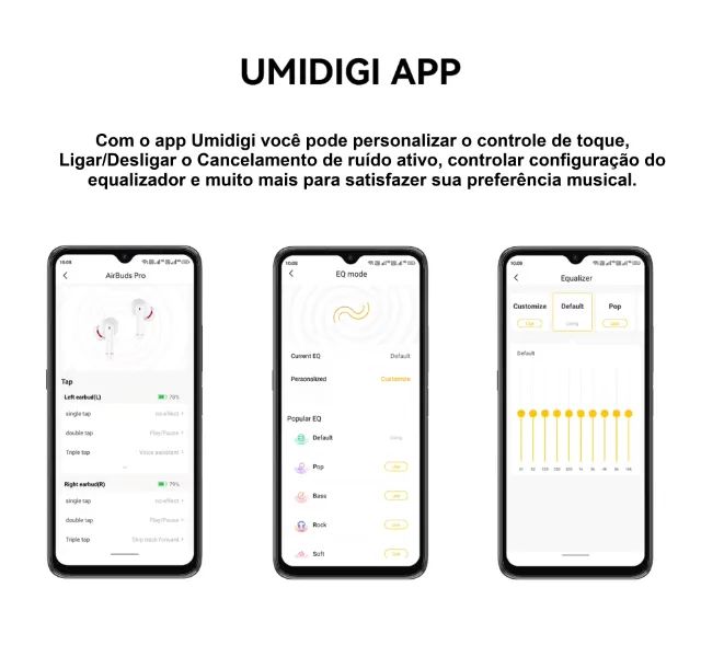 Fone bluetooth Umidigi Airbuds Pro - cancelamento de ruído ativo BT 5.1 - Foto 4