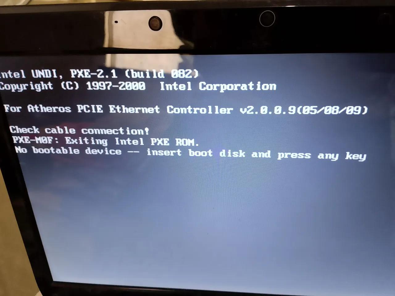 Notebook Acer com Problema de Boot
