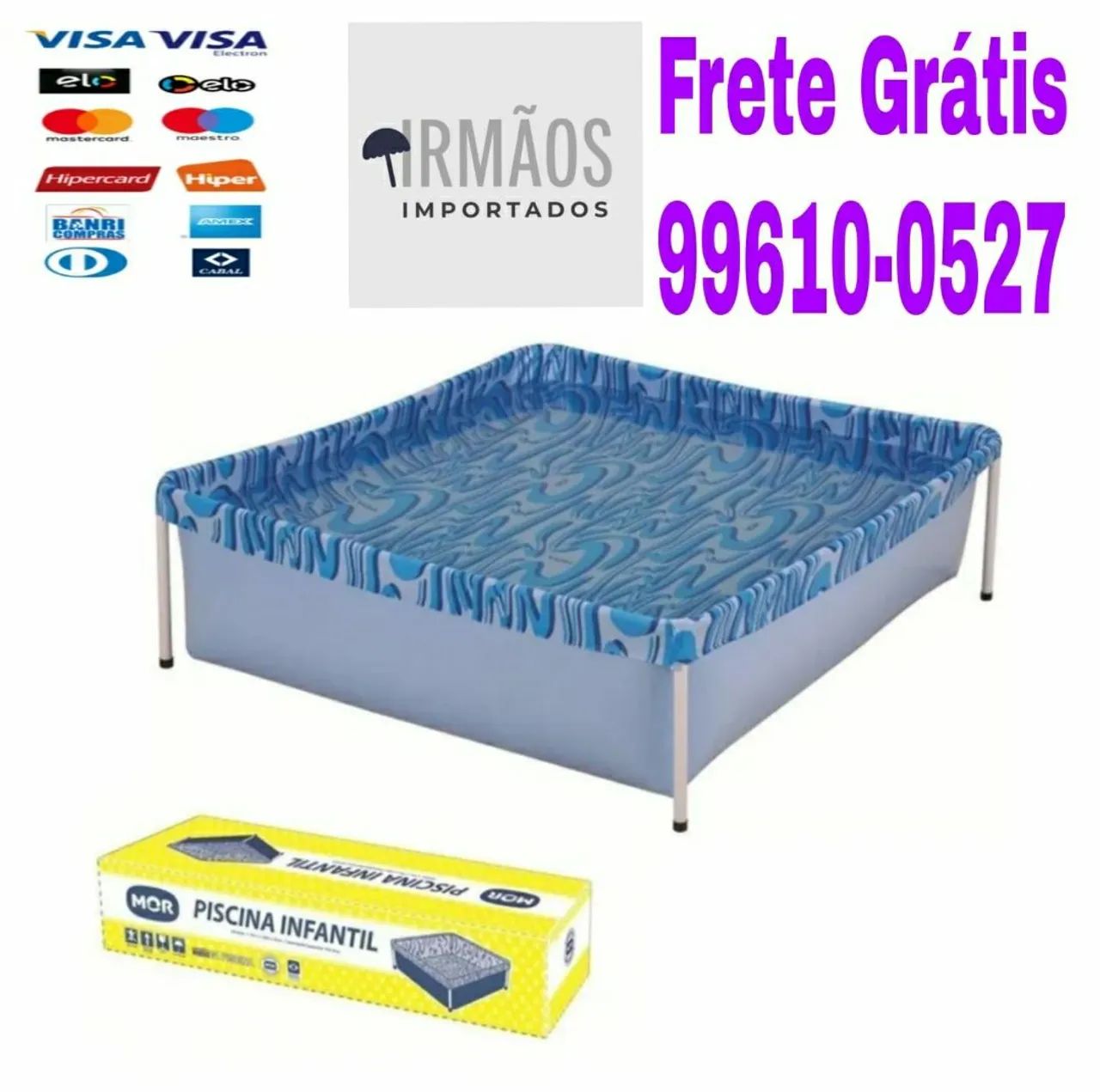 Piscina Infantil Quadrada mor 400 litros