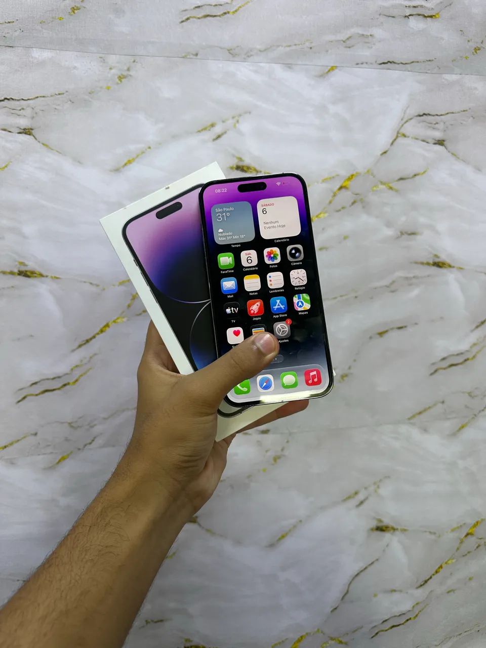 IPHONE  14 PRO MAX Roxo 128 GB  - Foto 2