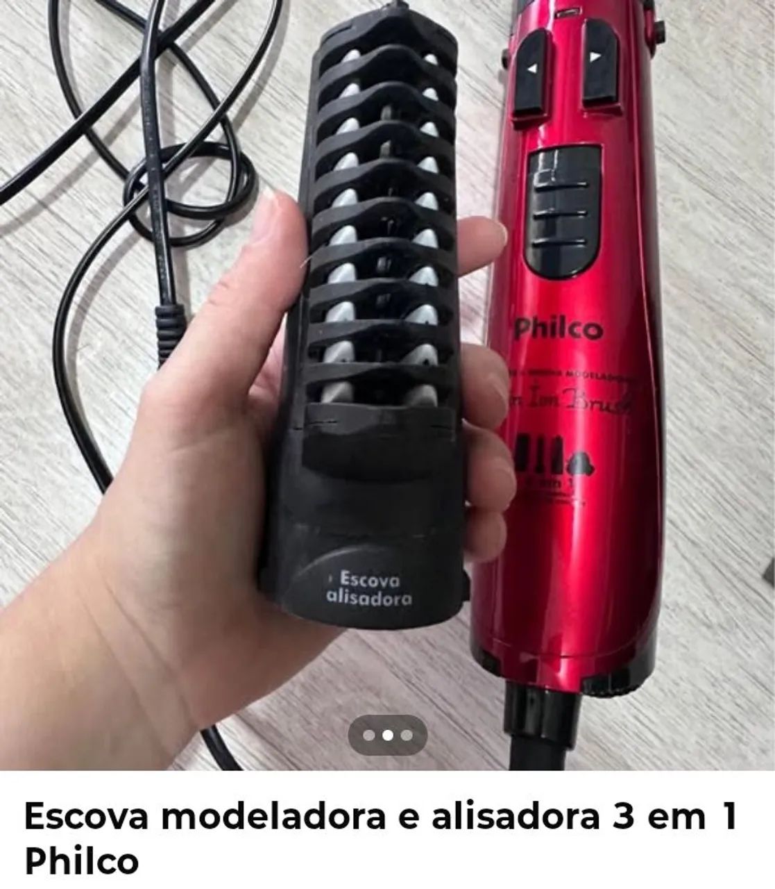 Escova Modeladora e Alisadora Philco 3 em 1