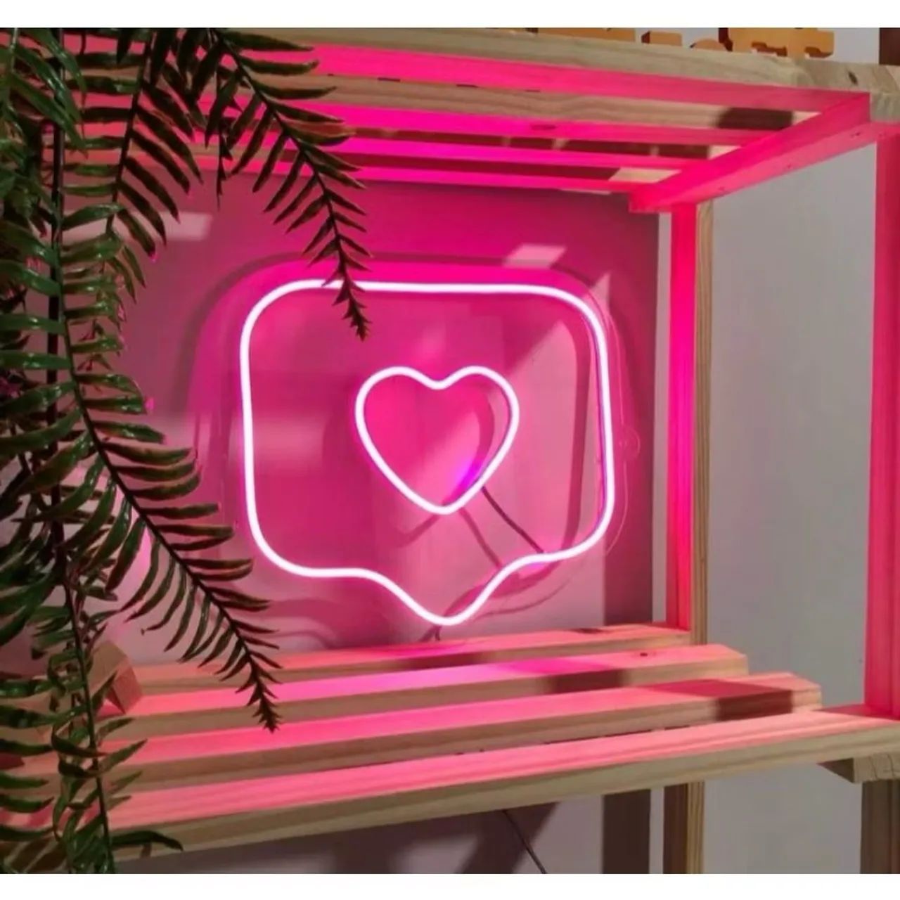 Neon led coração curtida instagram Diversos modelos e cores