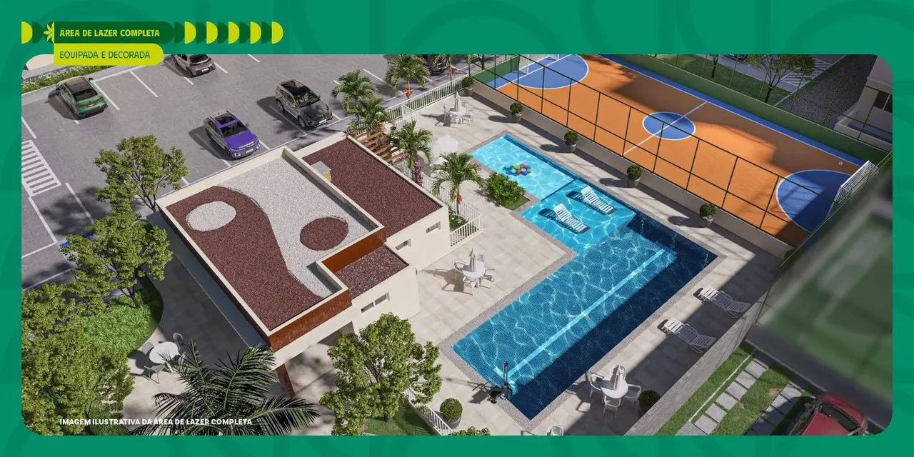 Ap no Villa dos Coqueiros com Piscina, Área Gourmet e Preço Acessível