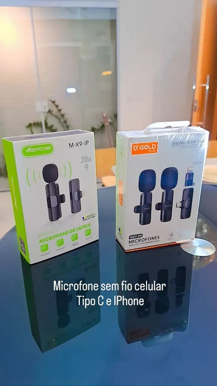 MICROFONE SEM FIO LAPELA PARA CELULAR 