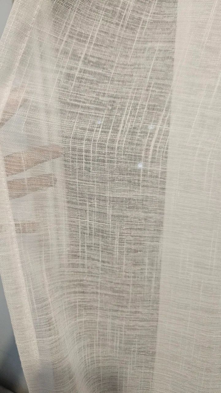 Cortina de linho e forro 3m x 2,8m branca - Foto 2