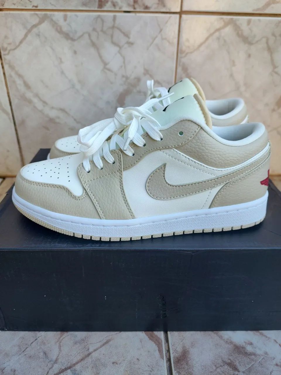 Air Jordan 1 Low SE Sail Rattan University Red