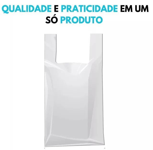 Sacola Plástica Resistente Reforçada Branca 2,5kg 38x48 - Foto 4