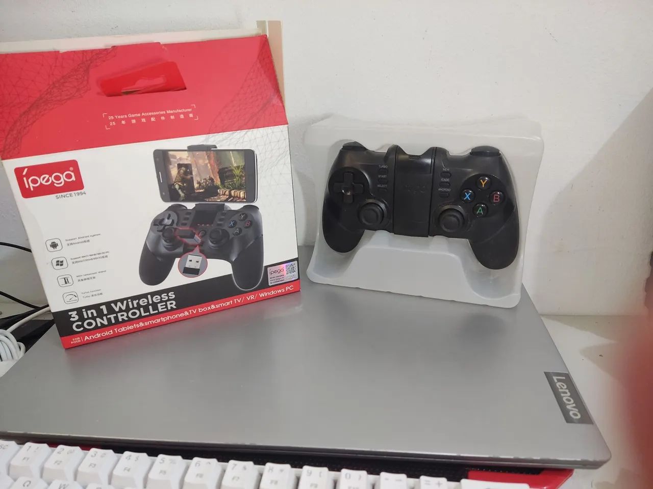 Controle Ipega 3 em 1 Wireless para Android, PC, TV Box