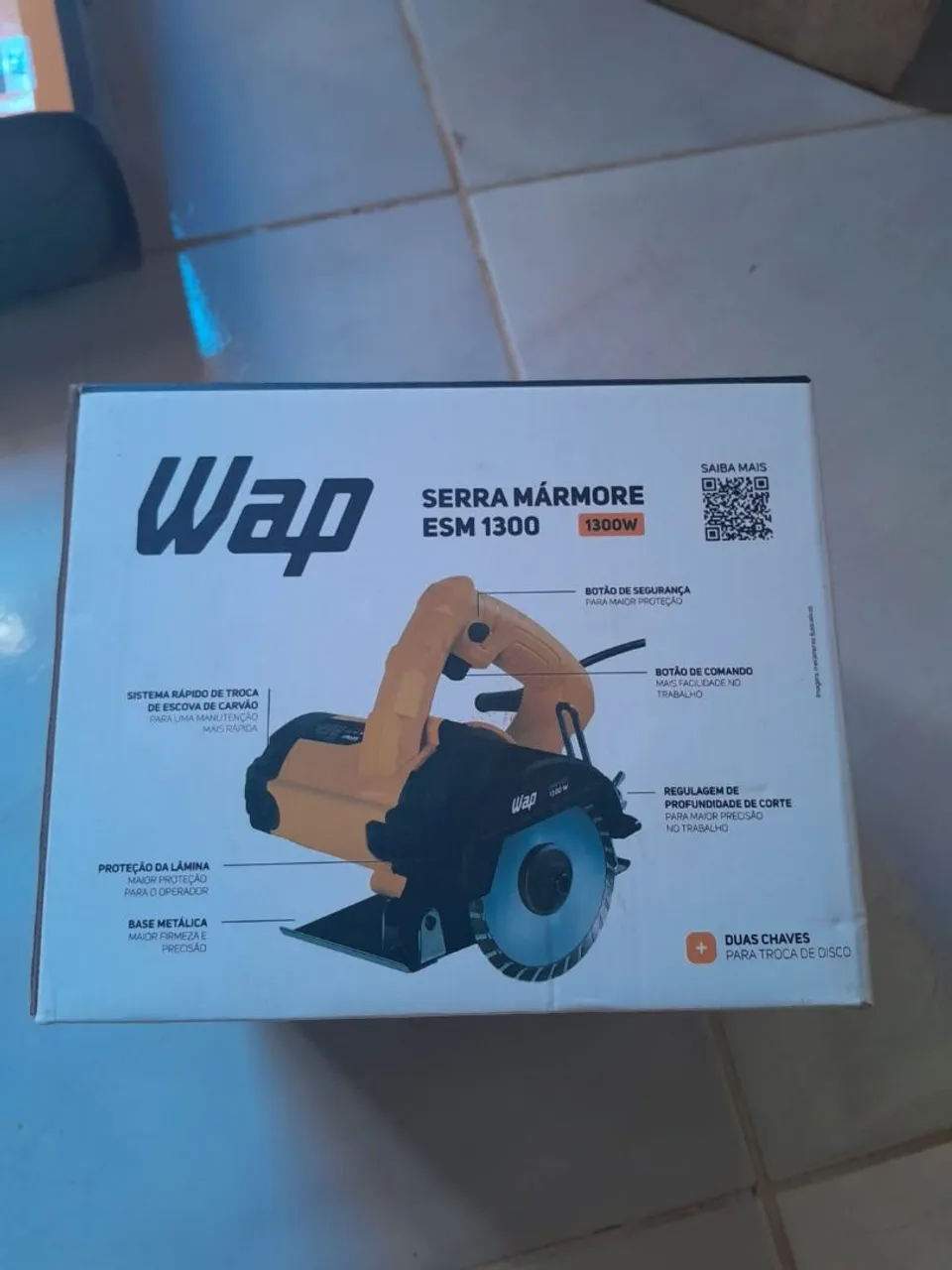 Serra Mármore Wap ESM 1300W - Nova valor 1.60