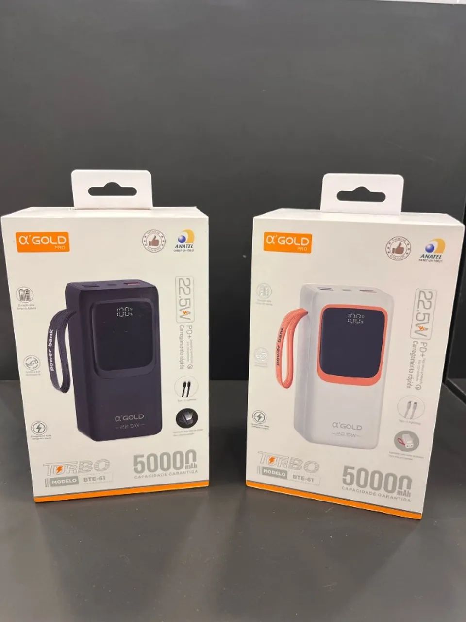 Power Bank/carregador portátil Turbo 50000mAh 22,5W - Foto 2