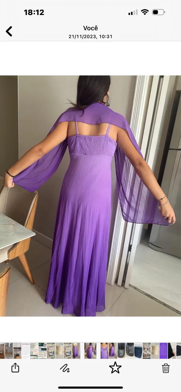 Vestido lilás para festas  - Foto 3