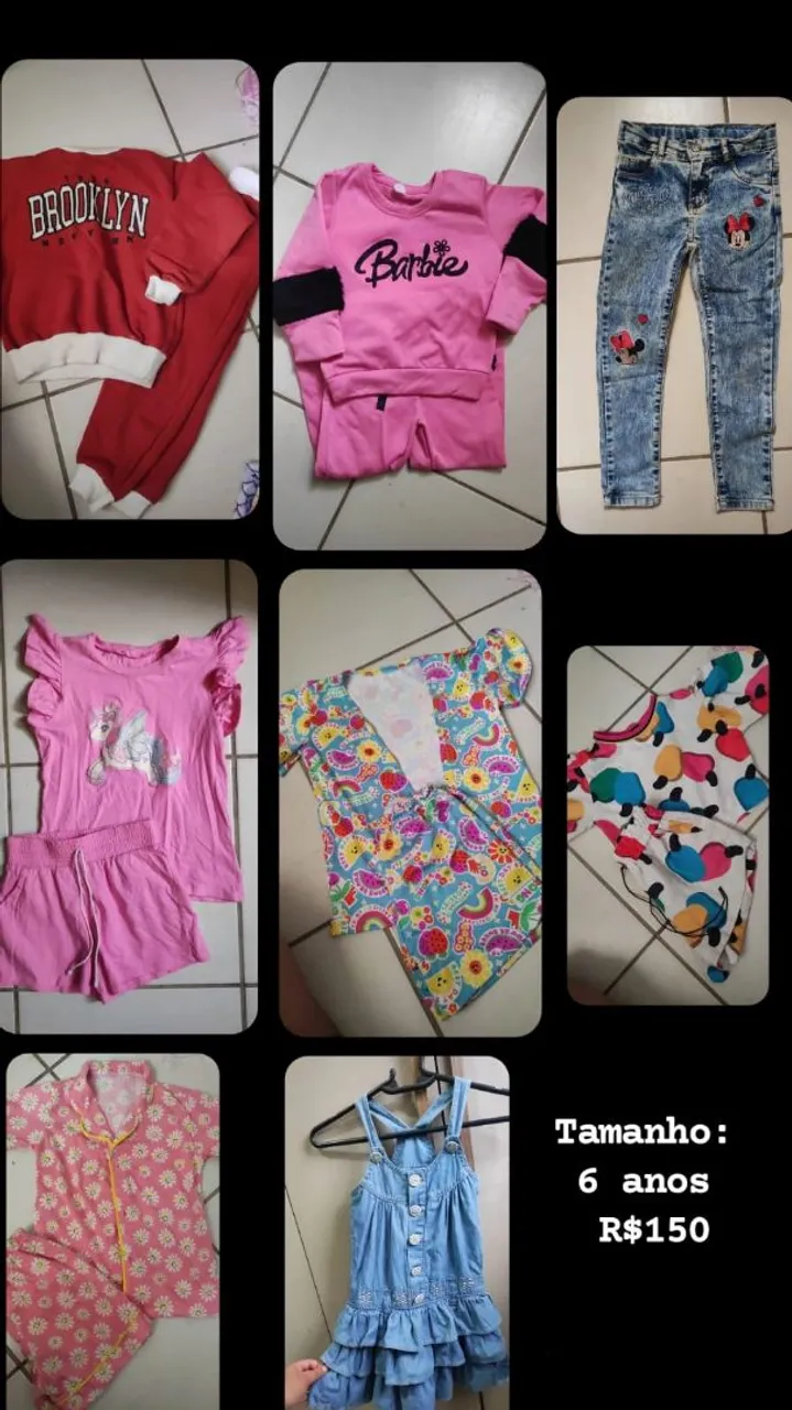 Roupas infantis - tamanho 6 anos - diversas marcas