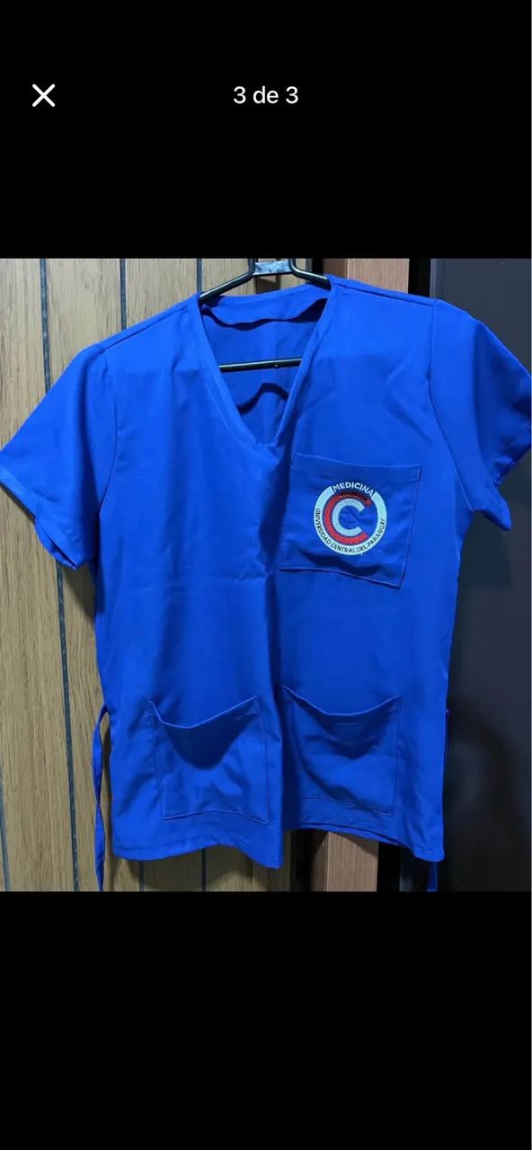 NOVO- jaleco e scrub azul medicina, P - Foto 2