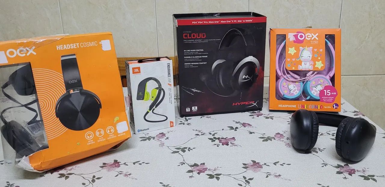 Headsets e fones em perfeito estado