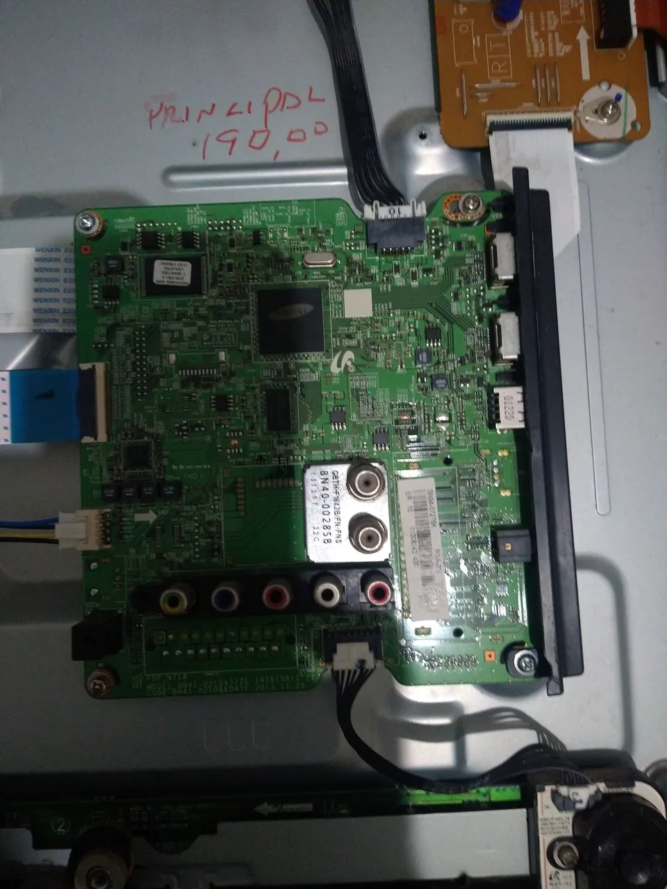 Placa principal tv Samsung un43h4000 funcionando