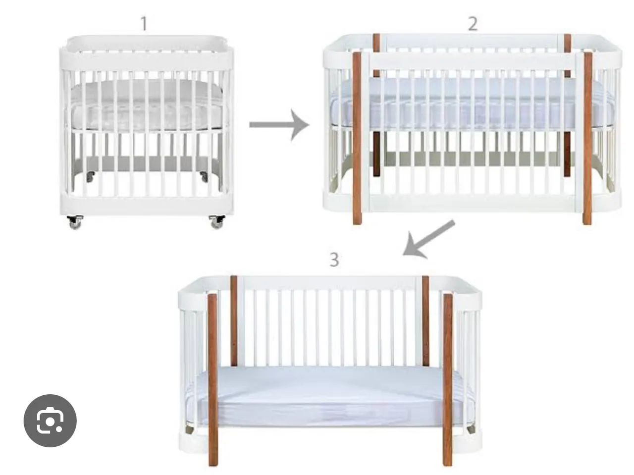 Berço evolutivo Lola - Jequitibá natural - Foto 3