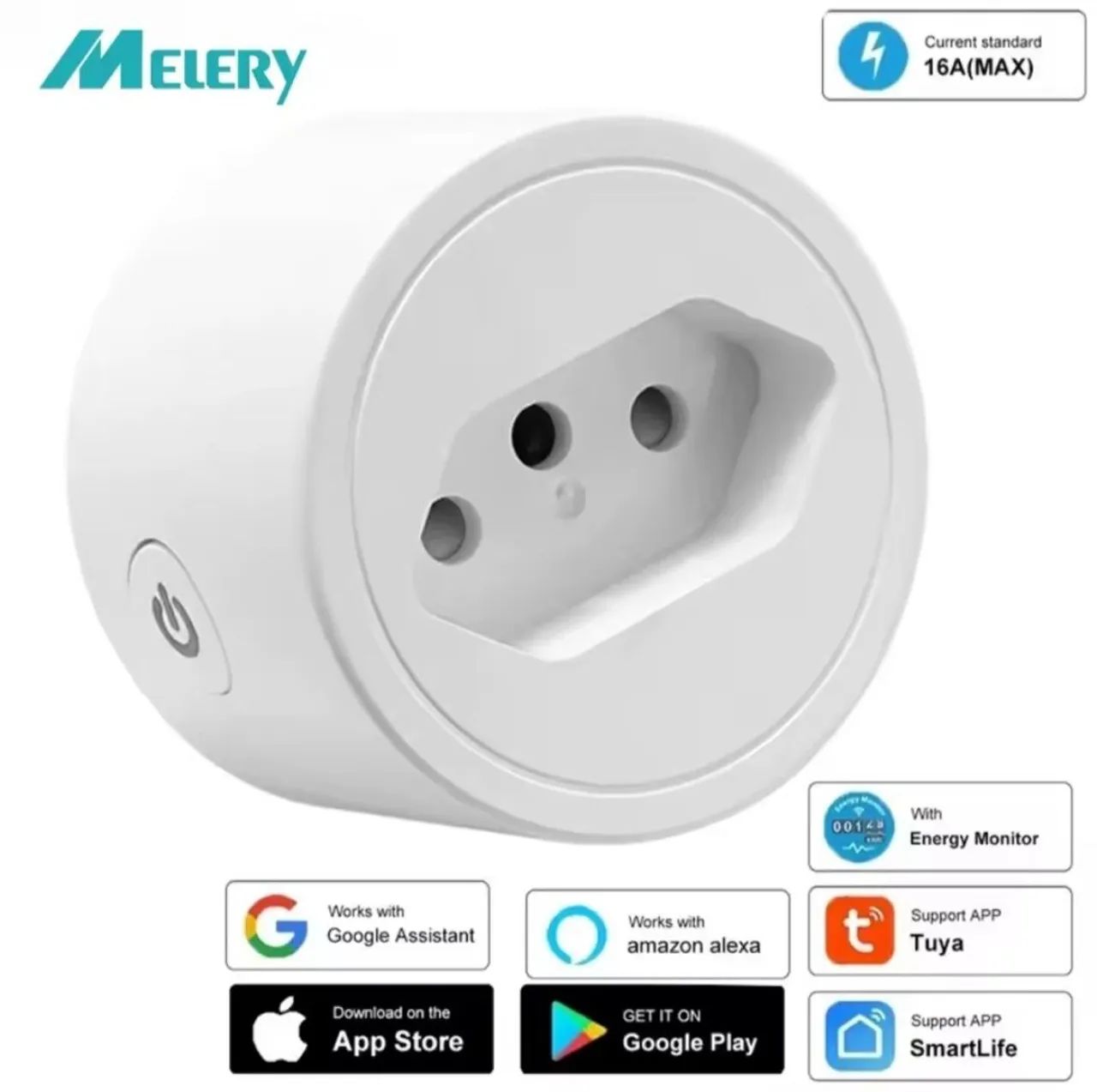 Tomada inteligente 16A Tuya Alexa