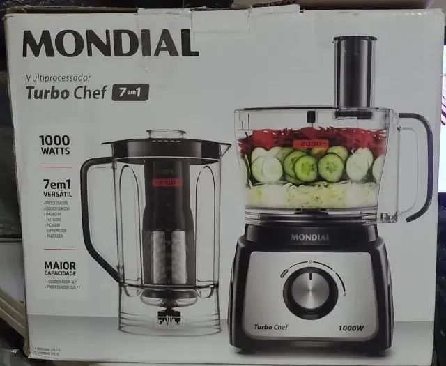 Multiprocessador Mondial turbo chef 7 em 1 1000w Mpn-01-be cor preto 110V Na Caixa - Foto 2