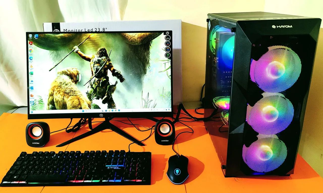 PC Gamer Core i3-7100 Placa Video GT 740 2gb Ssd 500gb Hd 1 Tb 16gb ram Tela 22 - Foto 4