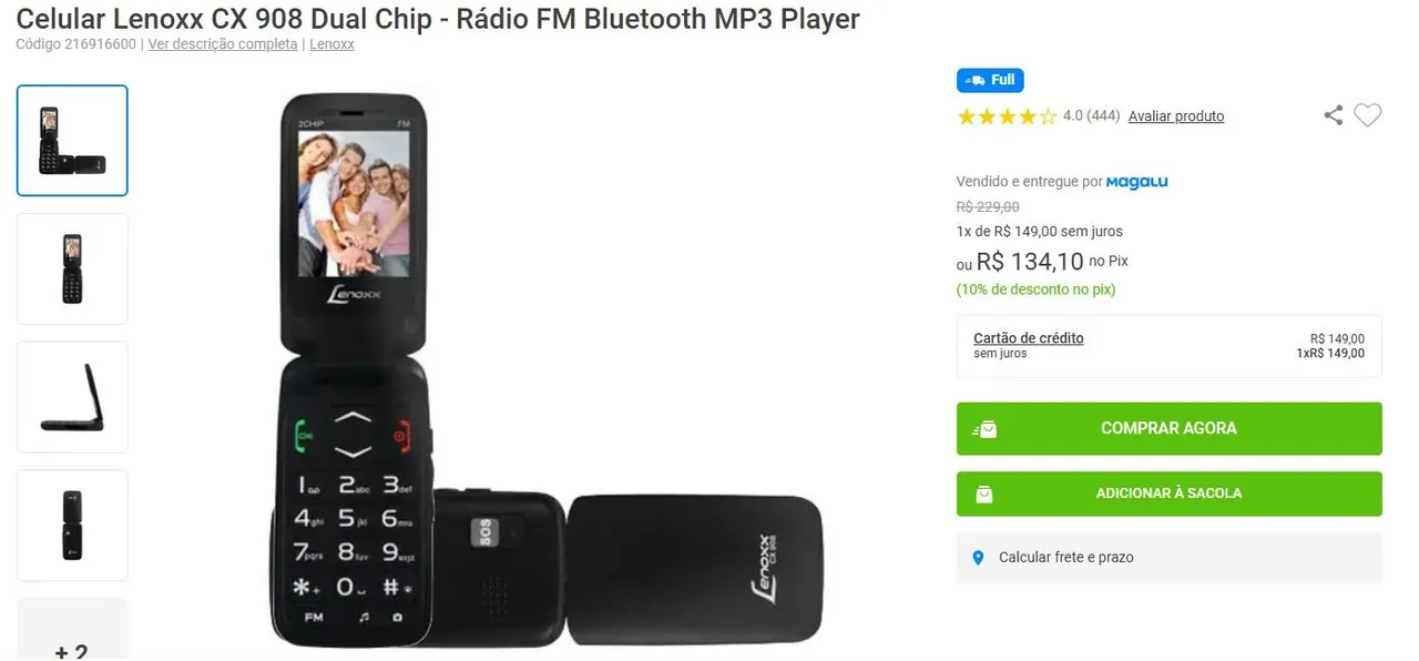CELULAR LENOXX SIMPLES