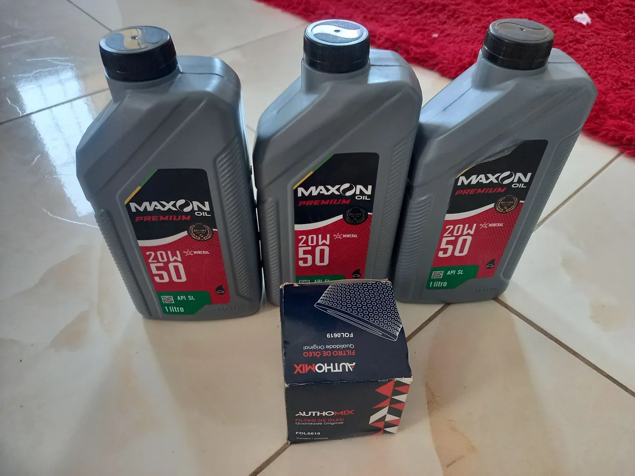 Kit óleo Maxon 20W50 1 litro + Filtro de óleo Authomix