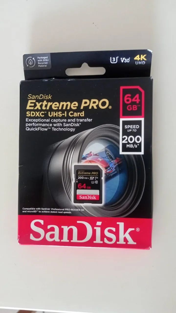 Sd Card Sandisk Extreme Pro 64 Gb 200 MB/s