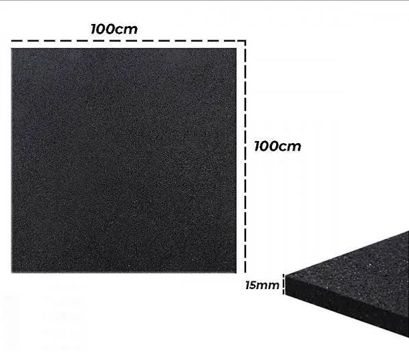 Piso de proteção para academia - 100x100cm