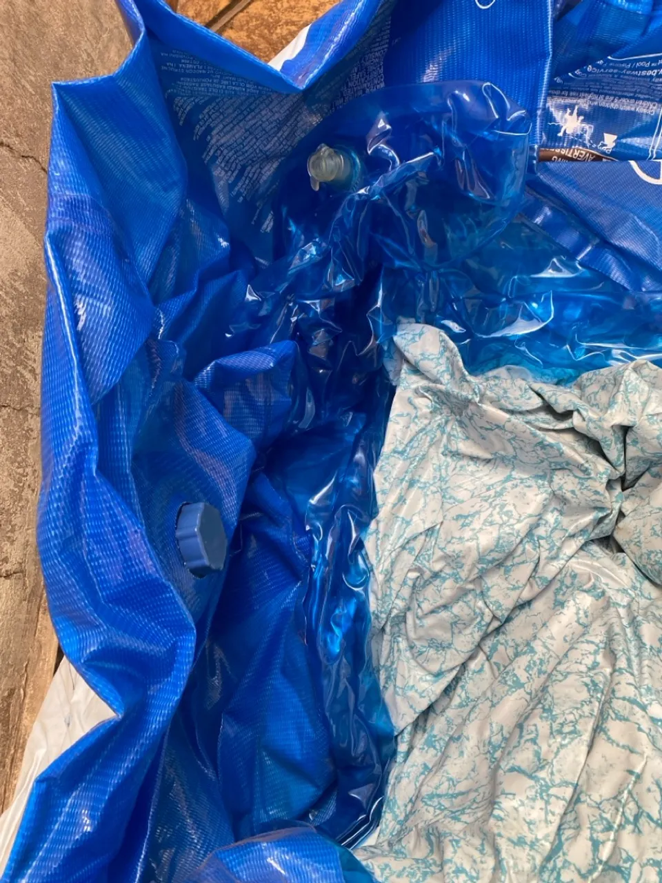Piscina Inflável Azul com Válvulas e Cobertura