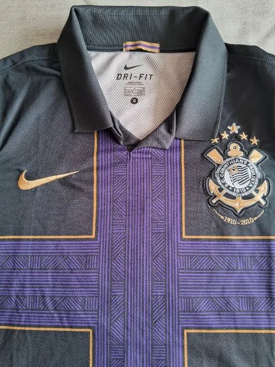 Camisa Oficial Corinthians Centenário 2010 Cruz de São Jorge (P) - Foto 3