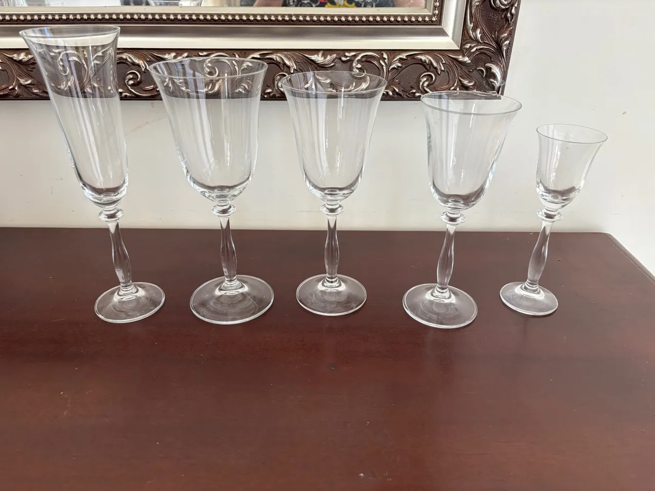 Jogo de taças de cristal