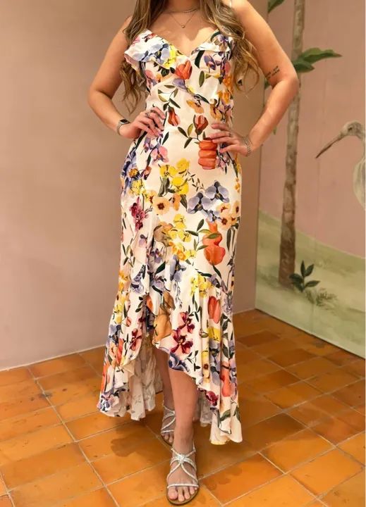 Vestido Farm Jardim Da Grécia Vestido Curto Farm Jardim Beleza Com