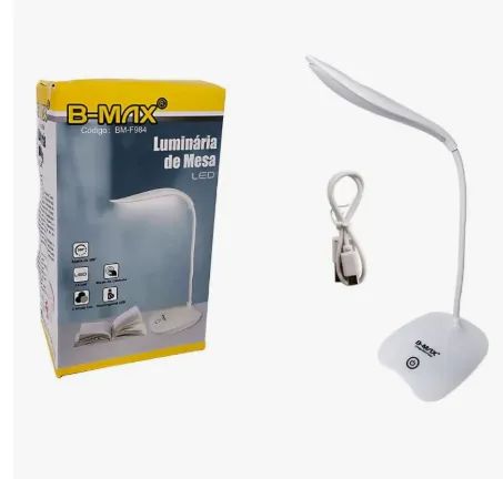 Luminária de Mesa Flexível Sem Fio Dobrável Para Leitura em Led BM-F984